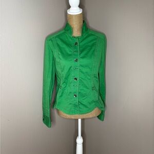 209 Boutique Brand Chic Green Utility Jacket for Women Size 8